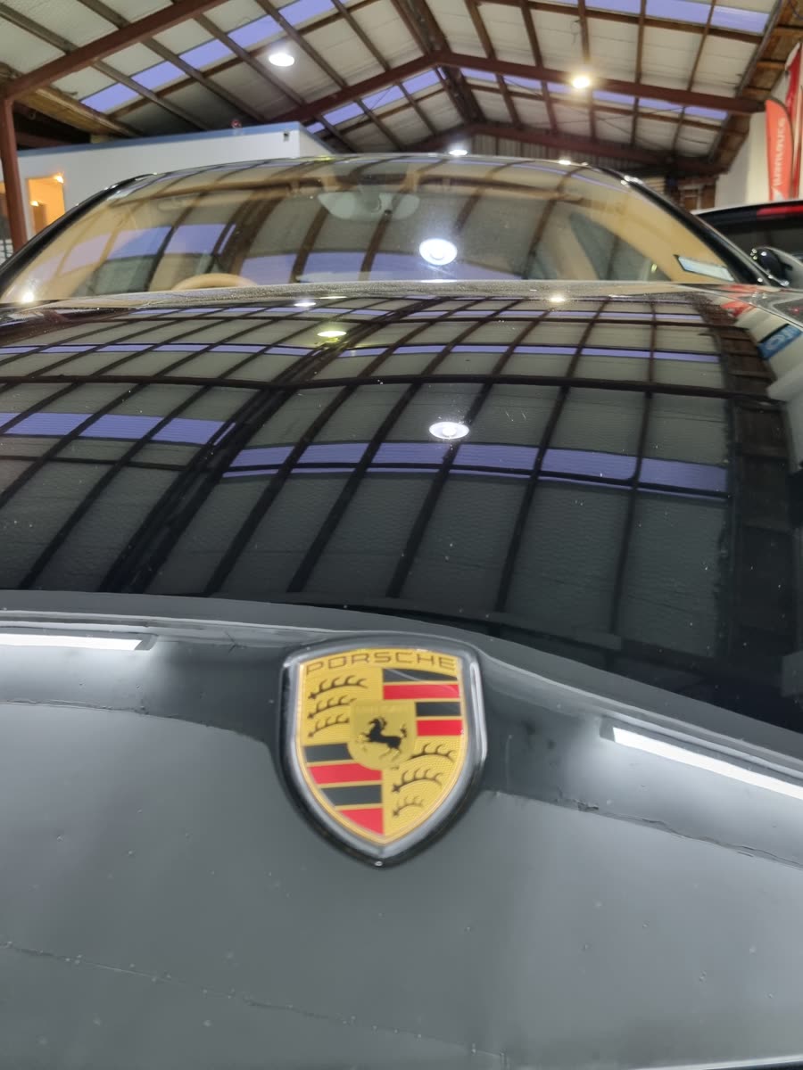 Close-up of a glossy, protected paint finish